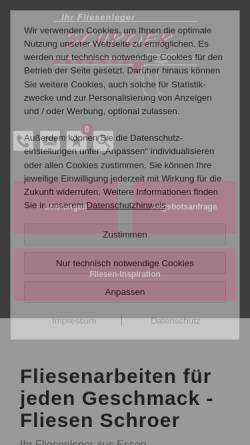 Vorschau der mobilen Webseite www.fliesenschroer.de, Fliesen Schroer GmbH