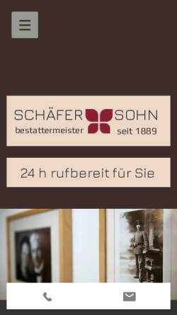 Vorschau der mobilen Webseite www.bestattungen-schaefer-essen.de, Bestattungen Schäfer & Sohn GmbH