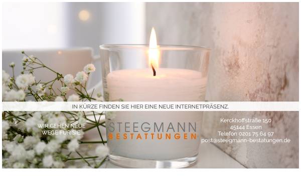Vorschau von www.steegmann-bestattungen.de, Steegmann Bestattungen