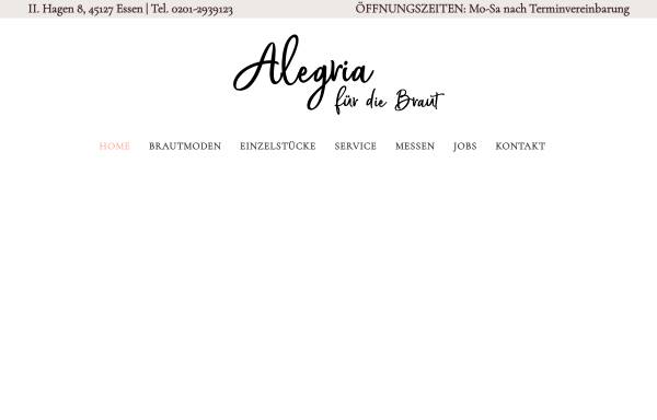 Vorschau von www.brautmoden-alegria.de, Brautmoden Alegria