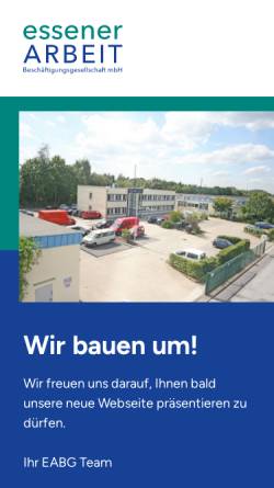 Vorschau der mobilen Webseite eabg.essen.de, Essener Arbeit-Beschäftigungsgesellschaft mbH