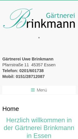 Vorschau der mobilen Webseite www.uwe-brinkmann.de, Friedhofsgärtnerei Uwe Brinkmann