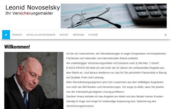 Vorschau von www.versicherungsmakler-essen.de, Leonid Novoselsky, Unabhängiger Finanz- und Versicherungsmakler