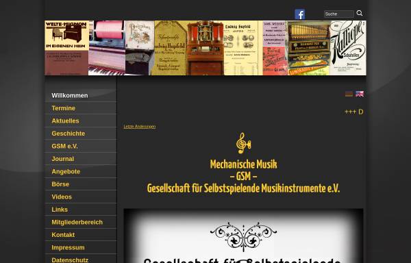 Vorschau von www.musica-mechanica.de, Mechanische Musik - Gesellschaft für Selbstspielende Musikinstrumente e.V.