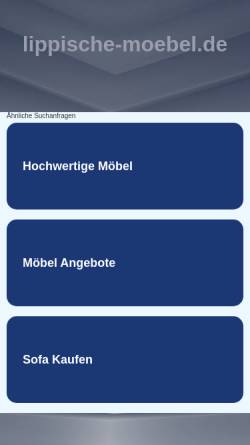 Vorschau der mobilen Webseite www.lippische-moebel.de, Lippische Möbel Schulze OHG