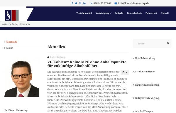 Vorschau von www.kanzlei-heskamp.de, Rechtsanwalt Dr. Dieter Heskamp