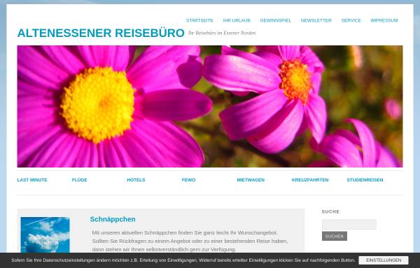 Vorschau von www.altenessener-reisebuero.de, Altenessener Reisebüro