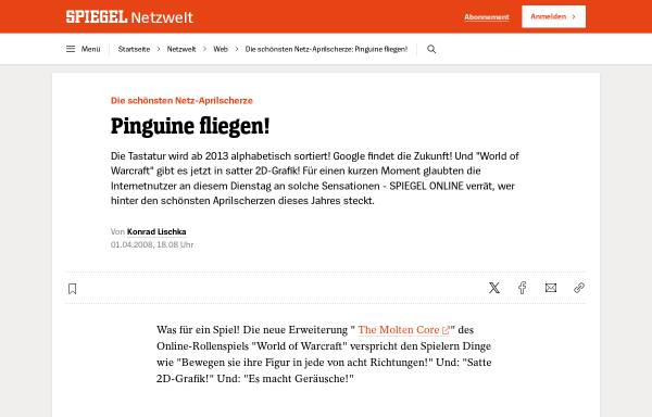Vorschau von www.spiegel.de, Die schönsten Netz-Aprilscherze