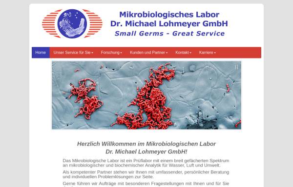 Vorschau von www.mikrobiologisches-labor.de, Mikrobiologisches Labor Dr. J. Balfanz - Dr. M. Lohmeyer GbR