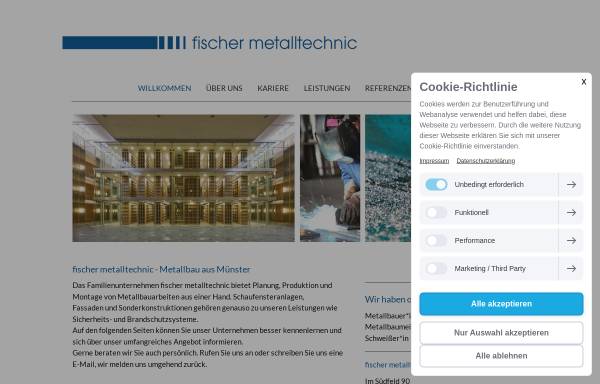Vorschau von www.fischer-metall.de, Fischer Metalltechnic