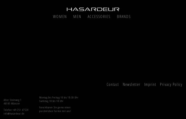 Vorschau von www.hasardeur.de, HASARDEUR Internationale Designermode GmbH & Co. KG