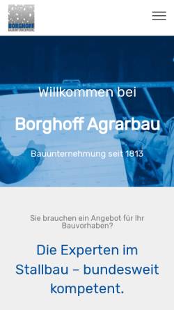 Vorschau der mobilen Webseite www.agrarbau.de, Borghoff Bau GmbH