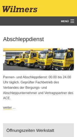 Vorschau der mobilen Webseite wilmers-muenster.de, Heinz Wilmers GmbH