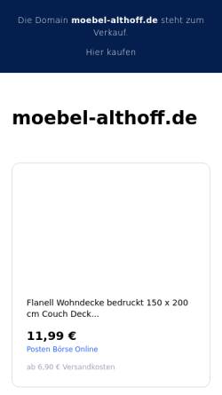 Vorschau der mobilen Webseite www.moebel-althoff.de, Einrichtungshaus Althoff