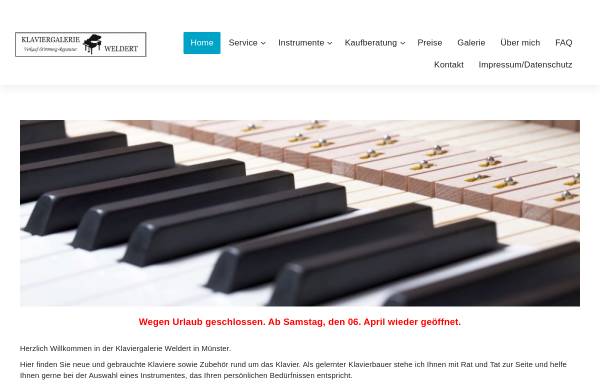 Vorschau von weldert.de, Klaviergalerie Weldert, Inhaber Dr. Gregor Weldert