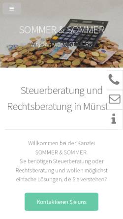 Vorschau der mobilen Webseite www.steuern-und-recht.de, Sommer & Sommer