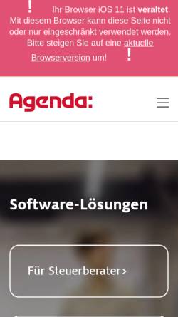 Vorschau der mobilen Webseite www.agenda.de, Agenda Verlag GmbH und Co. KG