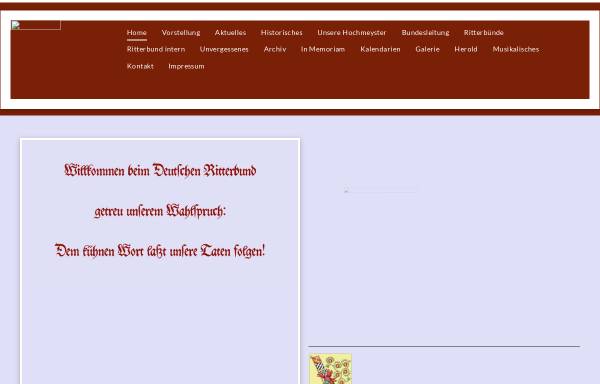 Vorschau von www.deutscher-ritterbund.de, Deutscher Ritterbund
