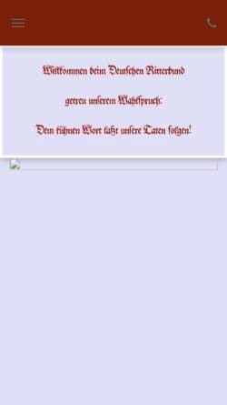 Vorschau der mobilen Webseite www.deutscher-ritterbund.de, Deutscher Ritterbund