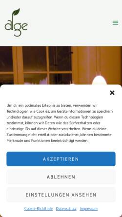 Vorschau der mobilen Webseite www.alge.de, Dr. Kaiser & Dr. Woldmann GmbH (ALGE)