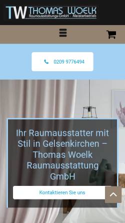Vorschau der mobilen Webseite www.thomas-woelk.de, Thomas Woelk Raumausstattungs GmbH