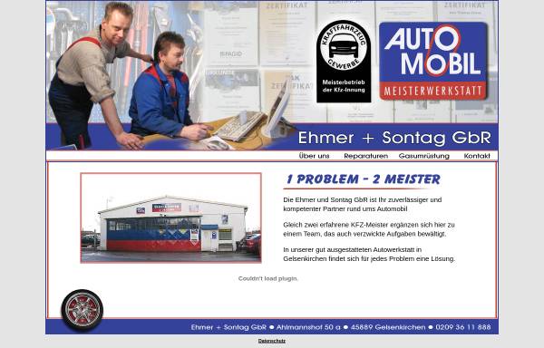 Vorschau von www.ehmer-sontag.de, Ehmer und Sontag GbR, Automobil-Meisterwerkstatt