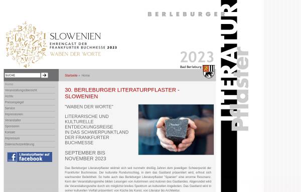 Vorschau von www.literaturpflaster.com, Berleburger Literaturpflaster