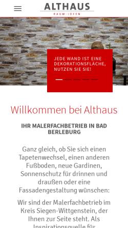 Vorschau der mobilen Webseite www.althaus-online.de, Althaus GmbH