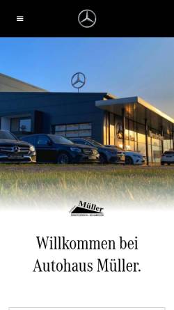 Vorschau der mobilen Webseite www.mueller.erndtebrueck.mercedes-benz.de, Mercedes-Benz Partner Autohaus Müller
