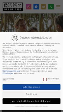 Vorschau der mobilen Webseite www.kinodriburg.de, Kino Bad Driburg