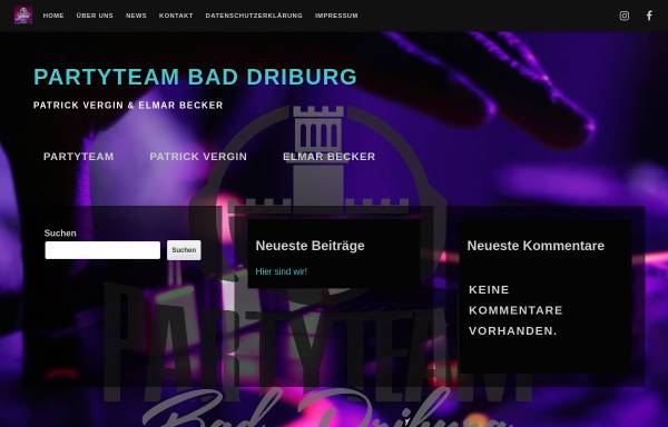 Vorschau von www.pt-baddriburg.de, Partyteam Bad Driburg