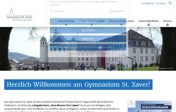 Vorschau von www.st-xaver.de, Gymnasium St. Xaver