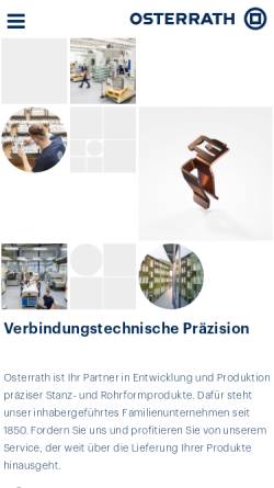 Vorschau der mobilen Webseite www.osterrath.de, Osterrath GmbH & Co.KG