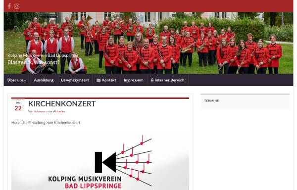 Vorschau von www.kolping-musikverein.de, Kolping Musikverein Bad Lippspringe e.V.