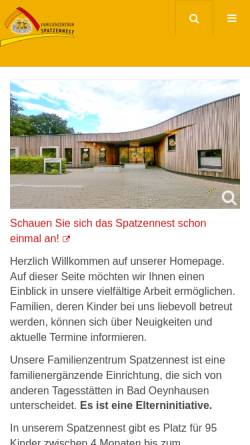 Vorschau der mobilen Webseite www.esg-spatzennest.de, Kindertagesstätte „Spatzennest“