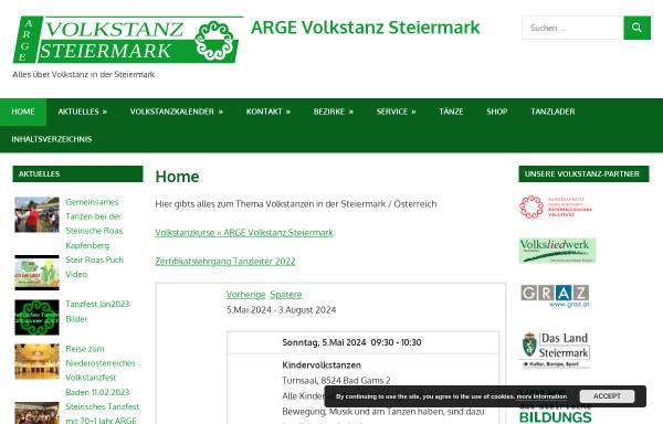 Vorschau von www.volkstanz.st, Arbeitsgemeinschaft Volkstanz Steiermark