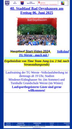 Vorschau der mobilen Webseite www.stadtlauf-bad-oeynhausen.de, Stadtlauf Bad Oeynhausen