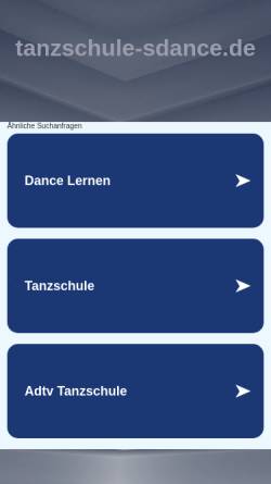 Vorschau der mobilen Webseite www.tanzschule-sdance.de, Tanzschule SDance