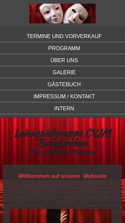 Vorschau der mobilen Webseite www.laienspielgruppe-bergkirchen.de, Laienspielgruppe des CVJM Bergkirchen