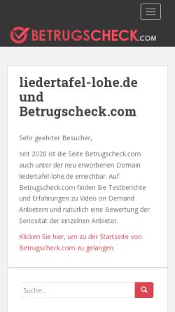 Vorschau der mobilen Webseite www.liedertafel-lohe.de, MGV 