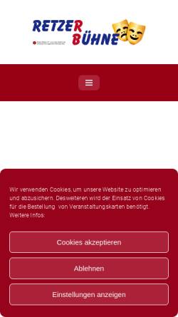 Vorschau der mobilen Webseite www.retzer-buehne.de, Retzer Bühne