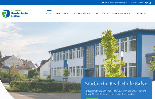 Vorschau von www.realschulebalve.de, Städtische Realschule