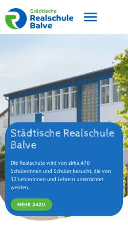 Vorschau der mobilen Webseite www.realschulebalve.de, Städtische Realschule