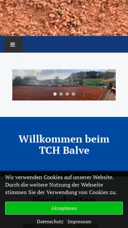 Vorschau der mobilen Webseite www.tch-balve.de, TCH-Balve