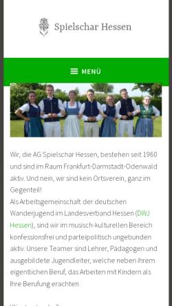 Vorschau der mobilen Webseite www.spielschar-hessen.de, Spielschar Hessen