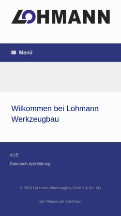 Vorschau der mobilen Webseite www.werkzeugbau-lohmann.de, Werkzeugbau Lohmann