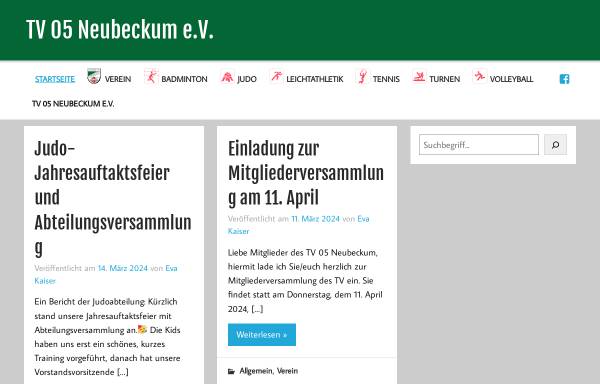 Vorschau von www.tv05neubeckum.de, TV 05 Neubeckum e.V.