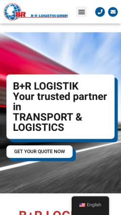 Vorschau der mobilen Webseite www.br-logistik.de, B & R Logistik GmbH