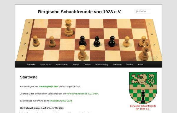 Vorschau von bsf1923.de, Bergische Schachfreunde BSF von 1923 e.V.