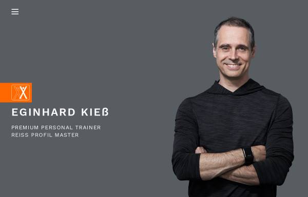 Eginhard Kieß, Personal Training